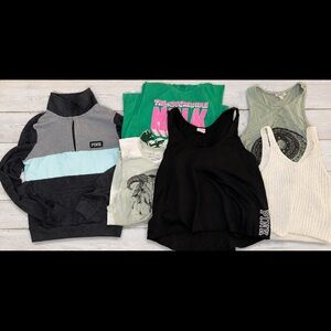 Women's XS Summer Top Bundle | 6 Pieces | PINK, Tanks & Graphic Tops